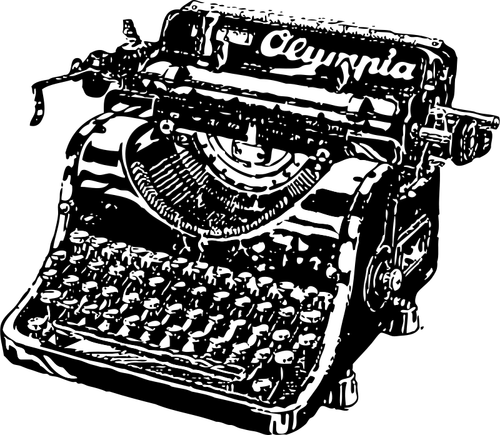 Typewriter vector drawing