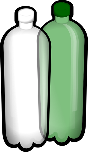 2 つの水のボトルのベクター画像
