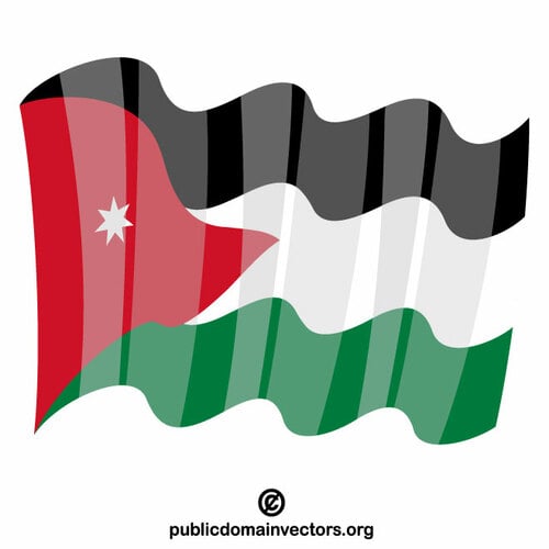 Wapperende vlag van Jordanië
