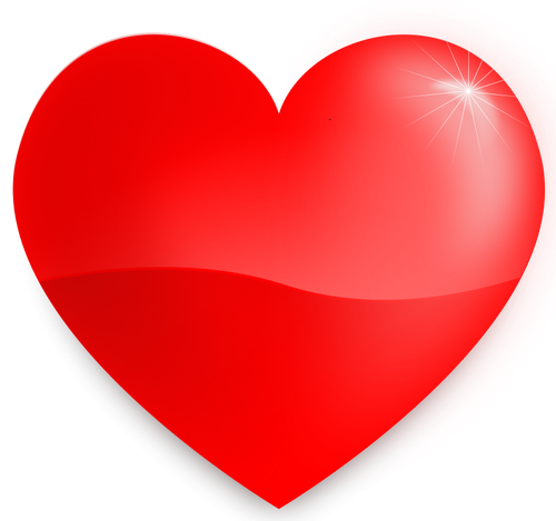 Vector illustration of red heart