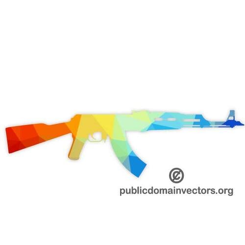 Silueta colores de AK-47