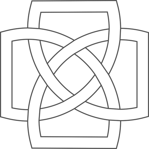 رسم توضيحي لتصميم البرسيم الأيرلندي البسيط على شكل مربع