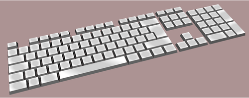 لوحة مفاتيح بسيطة على لون خلفية ناقلات التوضيح