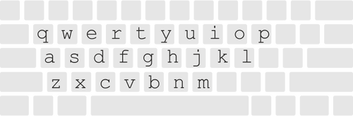 ناقل قصاصة فنية للوحة مفاتيح QWERTY المكتوبة