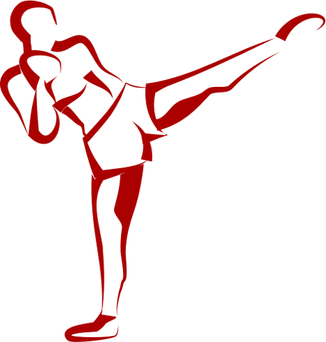 Kick-Boxer-Vektor-Bild