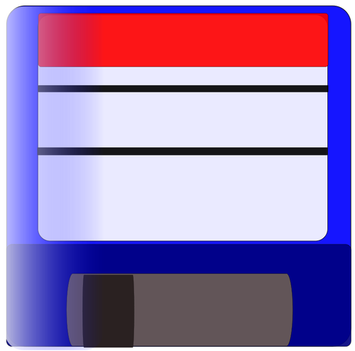 Векторное изображение значка синей маркировкой флоппи-диска