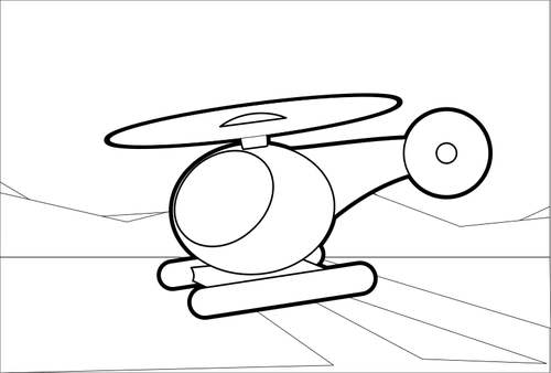 Ilustración de esbozo de helicóptero