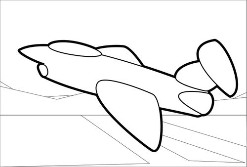 Süpersonik uçak vektör çizim
