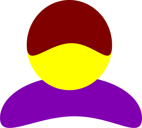 Vector afbeelding van paarse lichaam avatar
