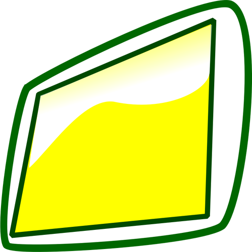 Tablet PC ikonen med grön ram vektorbild