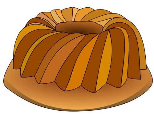 Vektor grafis dari kue bolu flan