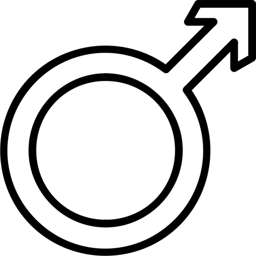 Imagem vetorial de símbolo masculino internacional