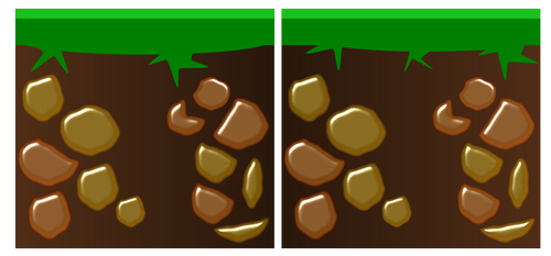 Vektor-Grafiken des Spiels Symbol für land