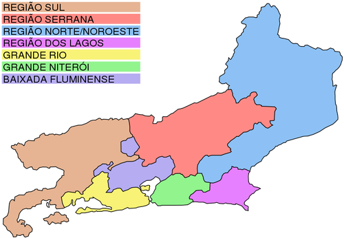 Mappa di disegno vettoriale di Rio de Janeiro