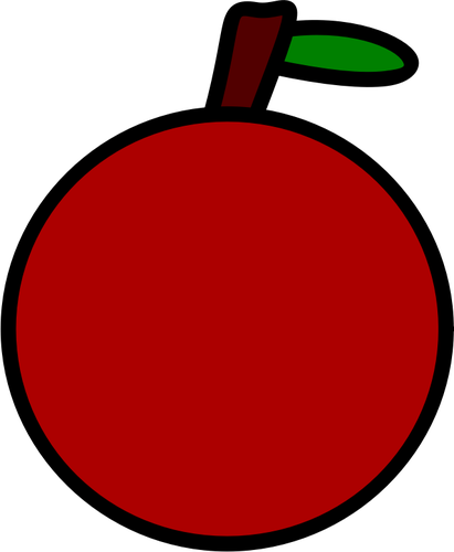 رسم متجه بسيط لرمز التفاح