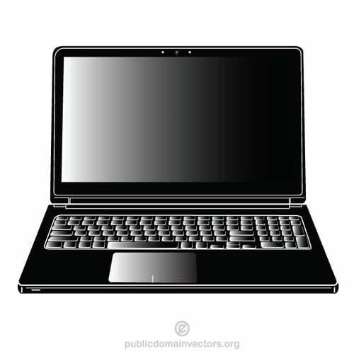 أسود كمبيوتر محمول