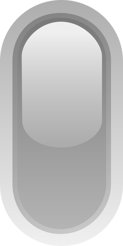 Píldora vertical en forma de imagen vectorial botón gris