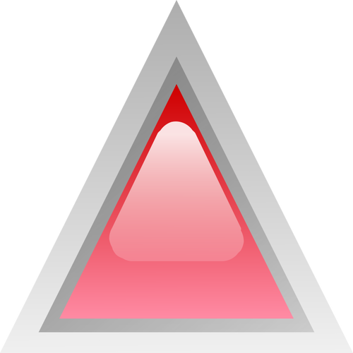 Punainen led-kolmion vektorikuva