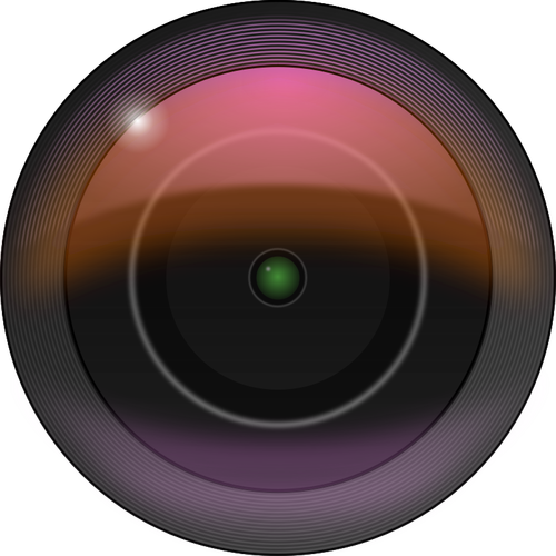 Vektor ClipArt av kamera objektiv med Gaussisk oskärpa filter