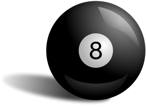 Vector illustration of pool ball 8
