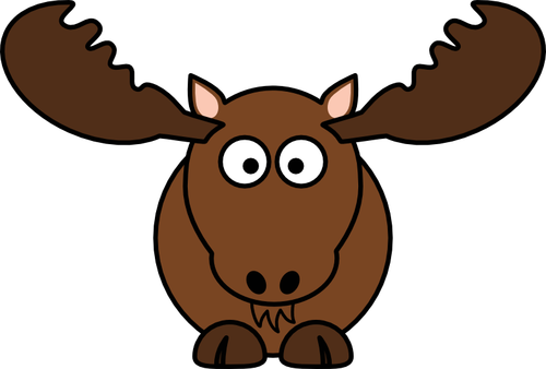 Cartoon moose vector afbeelding