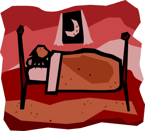 Ilustración vectorial de la persona que duerme