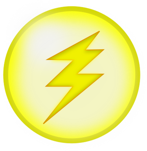 Vector tekening van geel licht pictogram