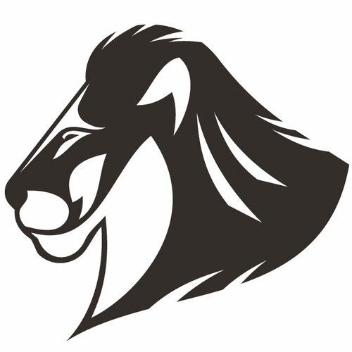 ClipArt con silhouette di leone