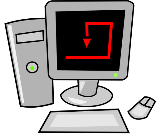 Osobní počítač ikona verctor grafiky vektor