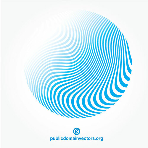 Abstrakti sinisen ympyrän logon suunnittelu