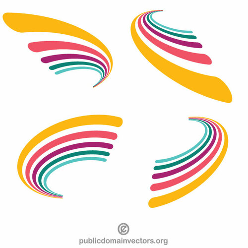 Conceitos coloridos do logotipo das listras