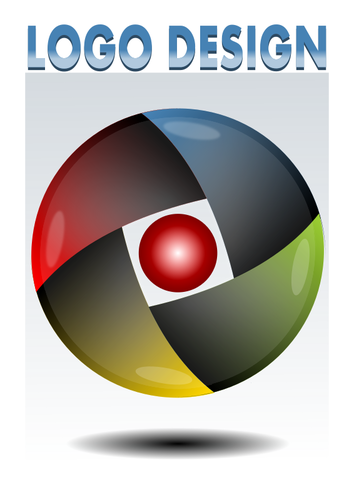 صورة متجه من الأحمر والأصفر والأخضر والأزرق فكرة شعار الجولة