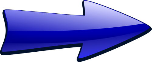 Ilustración de vector derecha flecha azul
