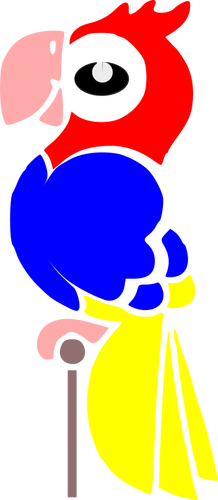 Cartoon image of a macaw