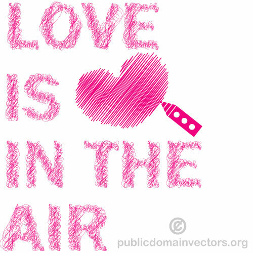 El amor está en los gráficos vectoriales de aire