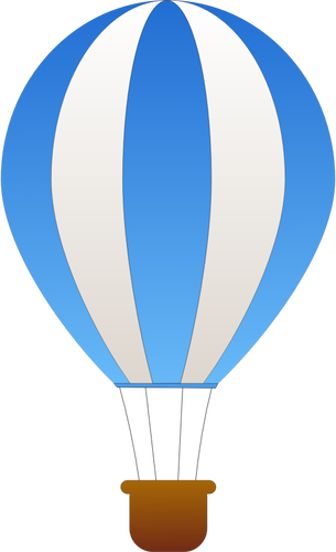 Vertical albastru şi gri dungi aer cald balon grafică vectorială