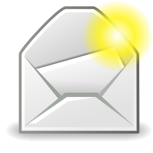 Ny postmelding ikonet vector illustrasjon