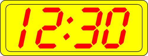 Digitaalisen kellon näyttövektorin kuva