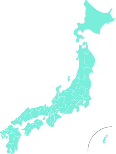Blu Mappa del Giappone