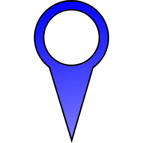Imagen vectorial pin azul
