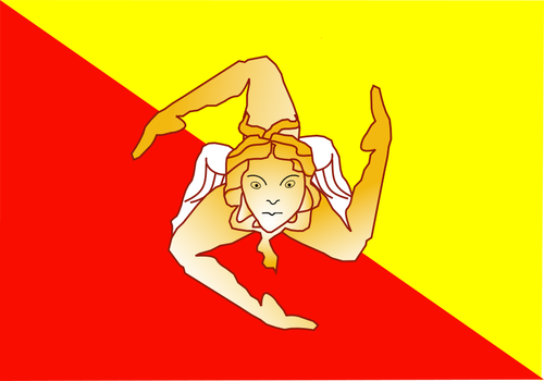 Sicilian flag vector image