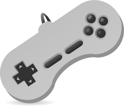 Ilustracja wektorowa konsoli do gier dwie strony joysticka