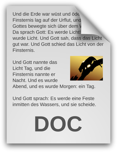 סמל מסמך טקסט בגרמנית