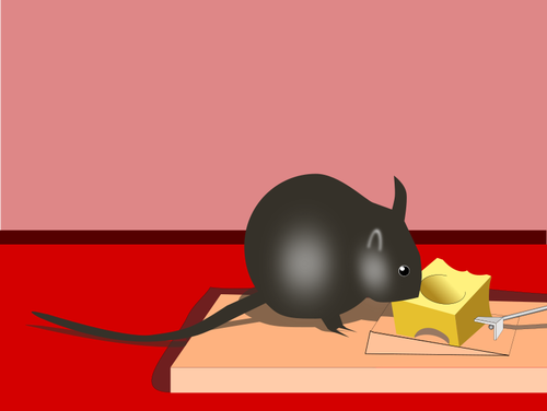 Trappola di formaggio con un mouse
