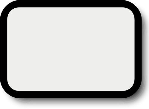 Obdélníkové bílé tlačítko s hustý černý rám vektorové grafiky