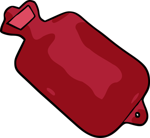 Rød varmeflaske