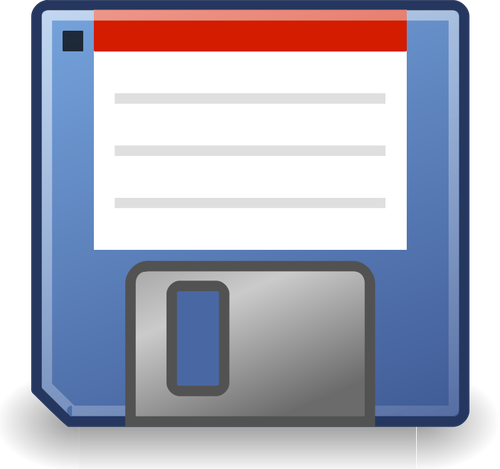 Vector image of blue floppy disc