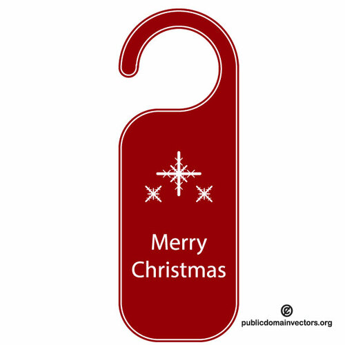 Noel mesajı ile Kapıda asılı
