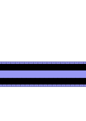 Blaue metrischen Lineal Vektorgrafik