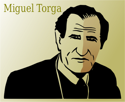 Miguel Torga के पोस्टर की ड्राइंग वेक्टर